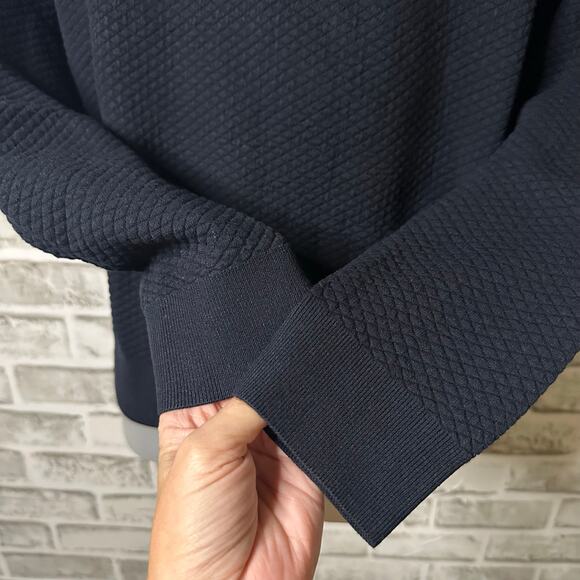 nwt A.P.C. Diamond Matelasse Pullover Dark Navy Men size S - Picture 5 of 15